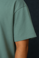 Olive Green Men Plain T-Shirt