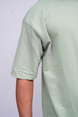 Sea Green Plain T-Shirt For Men