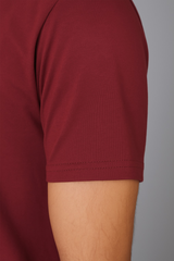 Maroon Men Plain T-Shirt