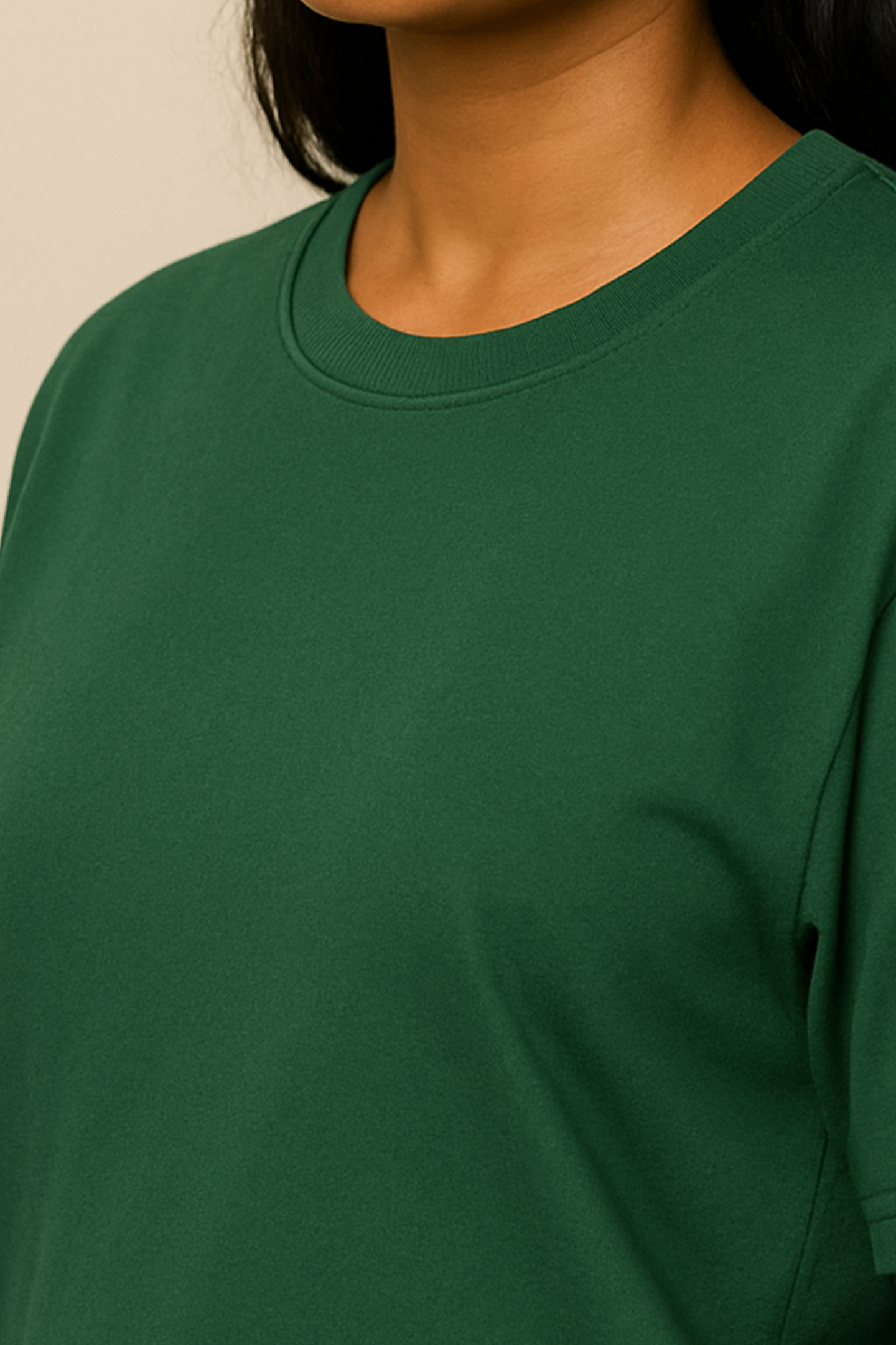 Olive Green Women Plain T-Shirt
