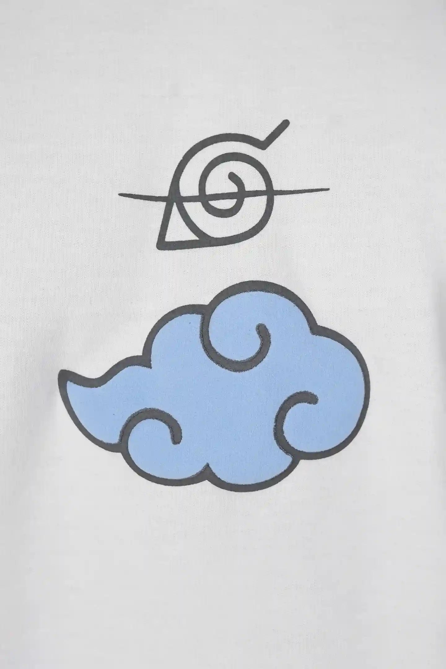 Kapda Kulture white puff print t shirt anime symbol graphic close up design
