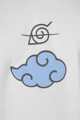 Kapda Kulture white puff print t shirt anime symbol graphic close up design