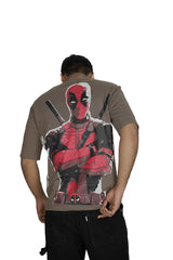 Kapda Kulture brown oversized t shirt puff print comic graphic back  full design streetwear