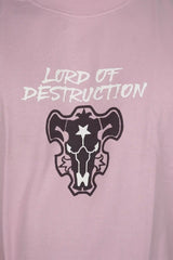 Kapda Kulture pink puff print t shirt close up raised print texture oversized streetwear