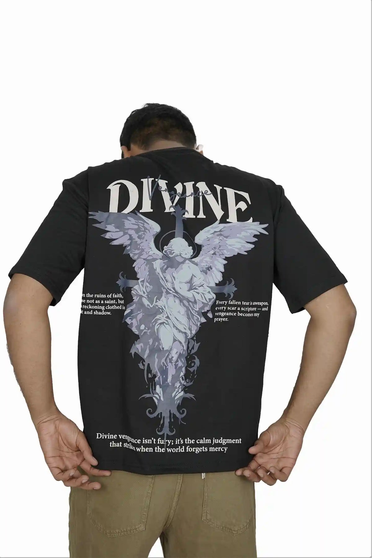 Silent Puff Print Oversized T-Shirt Men India | 280 GSM | Kapda Kulture