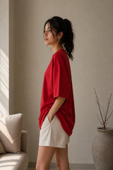 Red Plain Women’s Summer T-Shirt