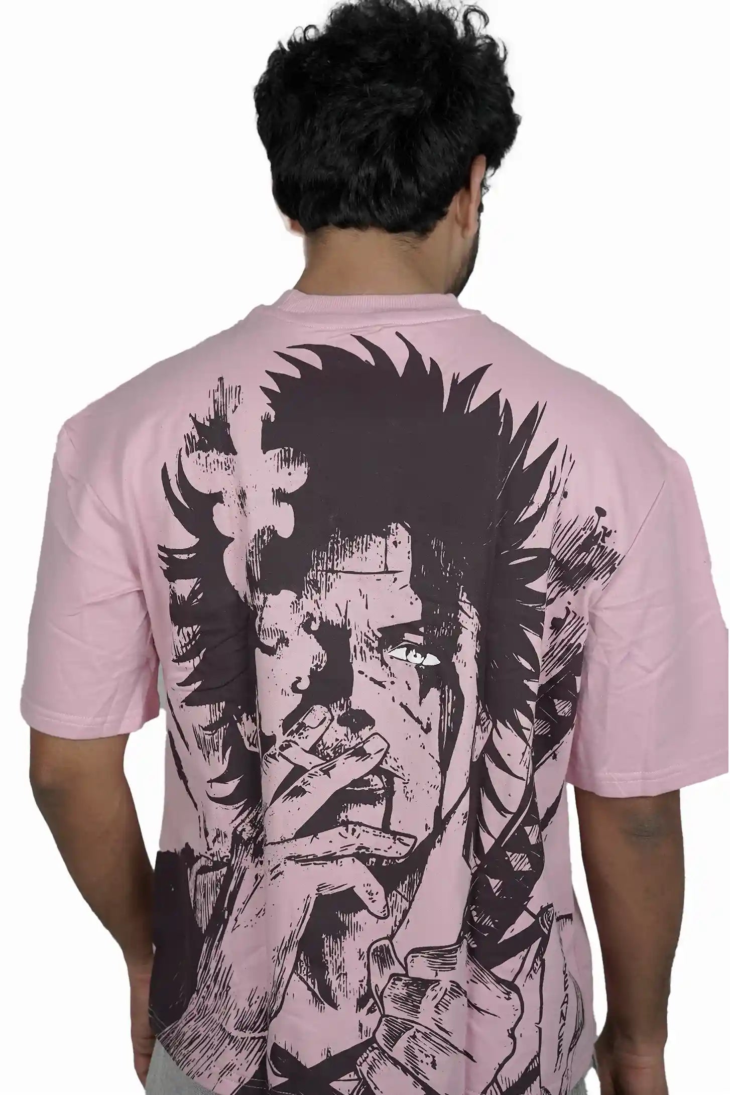 Kapda Kulture red oversized t shirt puff print Lords of Destruction graphic back design