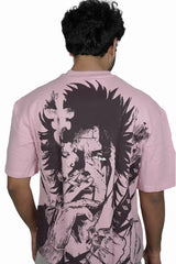 Kapda Kulture red oversized t shirt puff print Lords of Destruction graphic back design