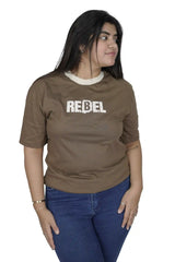 REBEL PUFF PRINT T-SHIRT FOR WOMEN