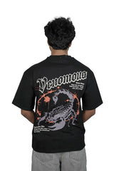 Kapda Kulture black oversized t shirt puff print graphic back design streetwear look