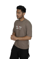 Kapda Kulture brown oversized t shirt puff print comic graphic back design streetwear