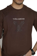 Kapda Kulture brown oversized t shirt puff print minimal front logo streetwear