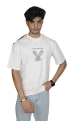 Kapda Kulture white oversized t shirt puff print minimal front styling streetwear
