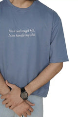 I'M A REAL TOUGH KID Men Embroidery T-Shirt
