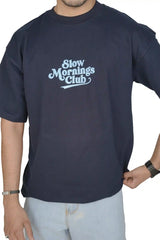 SLOW MORNINGS CLUB men Embroidery T-Shirt