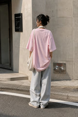 Hot Pink Plain Women’s Summer T-Shirt
