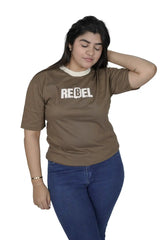 REBEL PUFF PRINT T-SHIRT FOR WOMEN