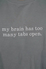 MY BRAIN HAS TOO  men Embroidery T-Shirt