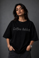 Coffee Addict Oversized T-Shirt For Women