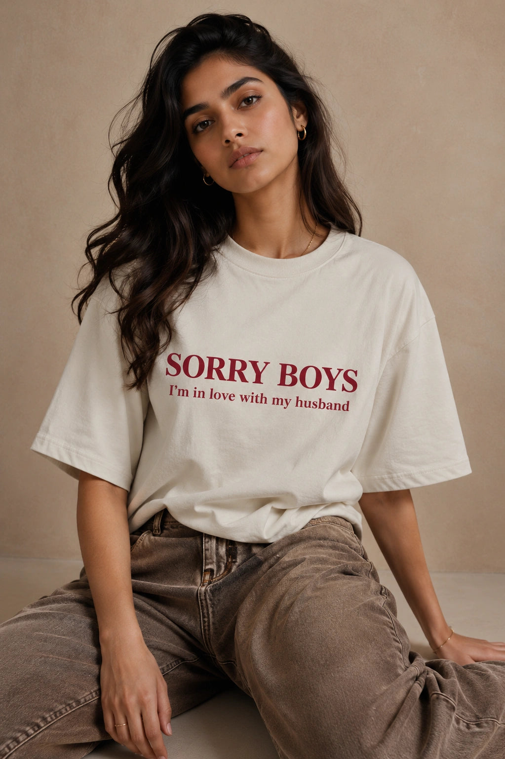 Sorry Boys Oversized T-Shirt For Women