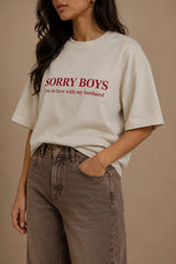 Sorry Boys Oversized T-Shirt For Women