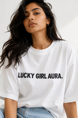 Lucky Girl Aura Oversized T-Shirt For Women