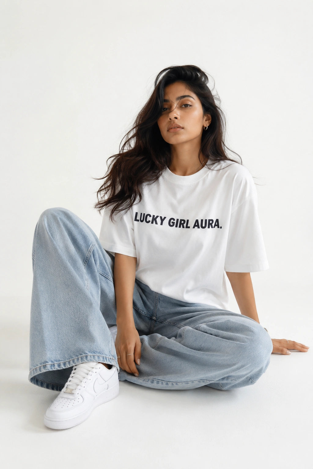 Lucky Girl Aura Oversized T-Shirt For Women