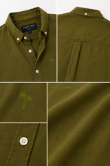 Olive Green Linen Shirt for Men | Premium Casual Shirt | Kapda Kulture