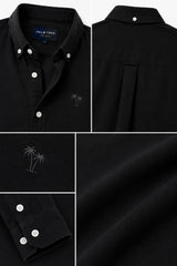 Black Plain Linen Cotton Shirt for Men | Premium Casual Shirt | Kapda Kulture