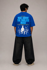 Supremacy Blue Puff Oversized T-Shirt for Men | Kapda Kulture