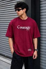 Courage Puff Oversized T-Shirt for Men | Kapda Kulture