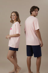Holi Pink Oversized Couple T-Shirts | 280 GSM | Kapda Kulture