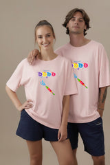Holi Pink Oversized Couple T-Shirts | 280 GSM | Kapda Kulture