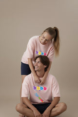 Holi Pink Oversized Couple T-Shirts | 280 GSM | Kapda Kulture