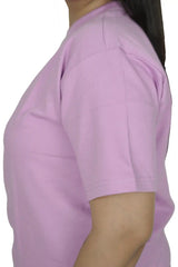 kapda kulture pink plain oversized t shirt for women close view