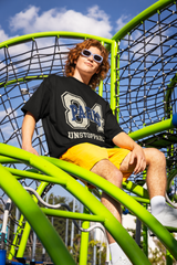 UP - Black Paris Men Oversized T-Shirt