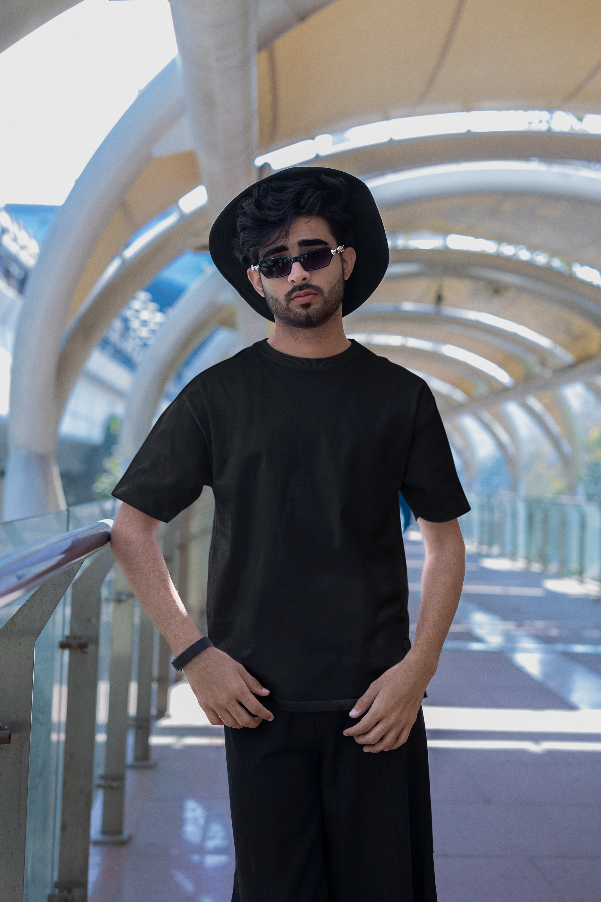 Full View Wild Break Men Black Oversized T-Shirt - Kapda Kulture