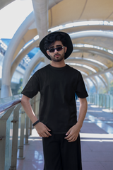 Full View Wild Break Men Black Oversized T-Shirt - Kapda Kulture