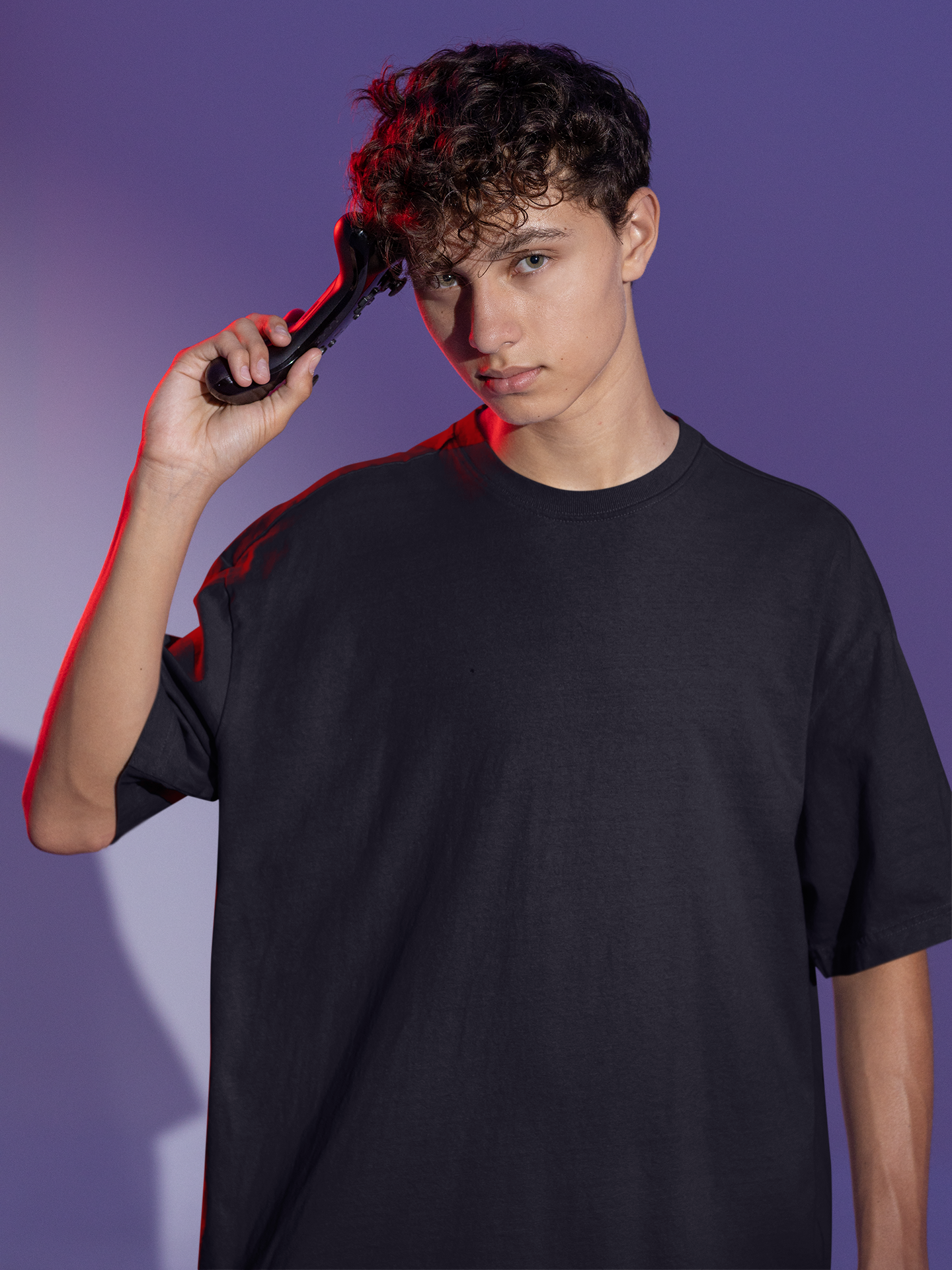 Hot View - Divine Rebellion Men Black Oversized T-Shirt - Kapda Kulture.