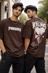 Kapda Kulture oversized graphic t shirt for men streetwear styling brown oversized fit casual outfit India