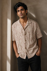 Desert Drift Linen Cotton Shirt for Men | Premium Casual Shirt | Kapda Kulture