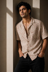 Desert Drift Linen Cotton Shirt for Men | Premium Casual Shirt | Kapda Kulture