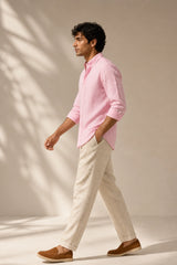 Rose Calm Linen Cotton Shirt for Men | Premium Casual Shirt | Kapda Kulture