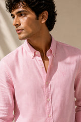 Rose Calm Linen Cotton Shirt for Men | Premium Casual Shirt | Kapda Kulture