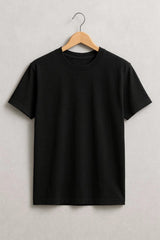 Black Regular Fit Plan T-Shirt