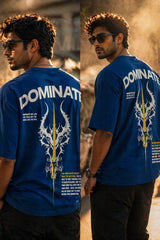 Crush Weakness Blue Graphic Oversized T-Shirt for Men | Kapda Kulture