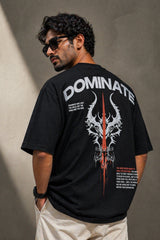 Crush Weakness Black Oversized T-Shirt Men India | Kapda Kulture