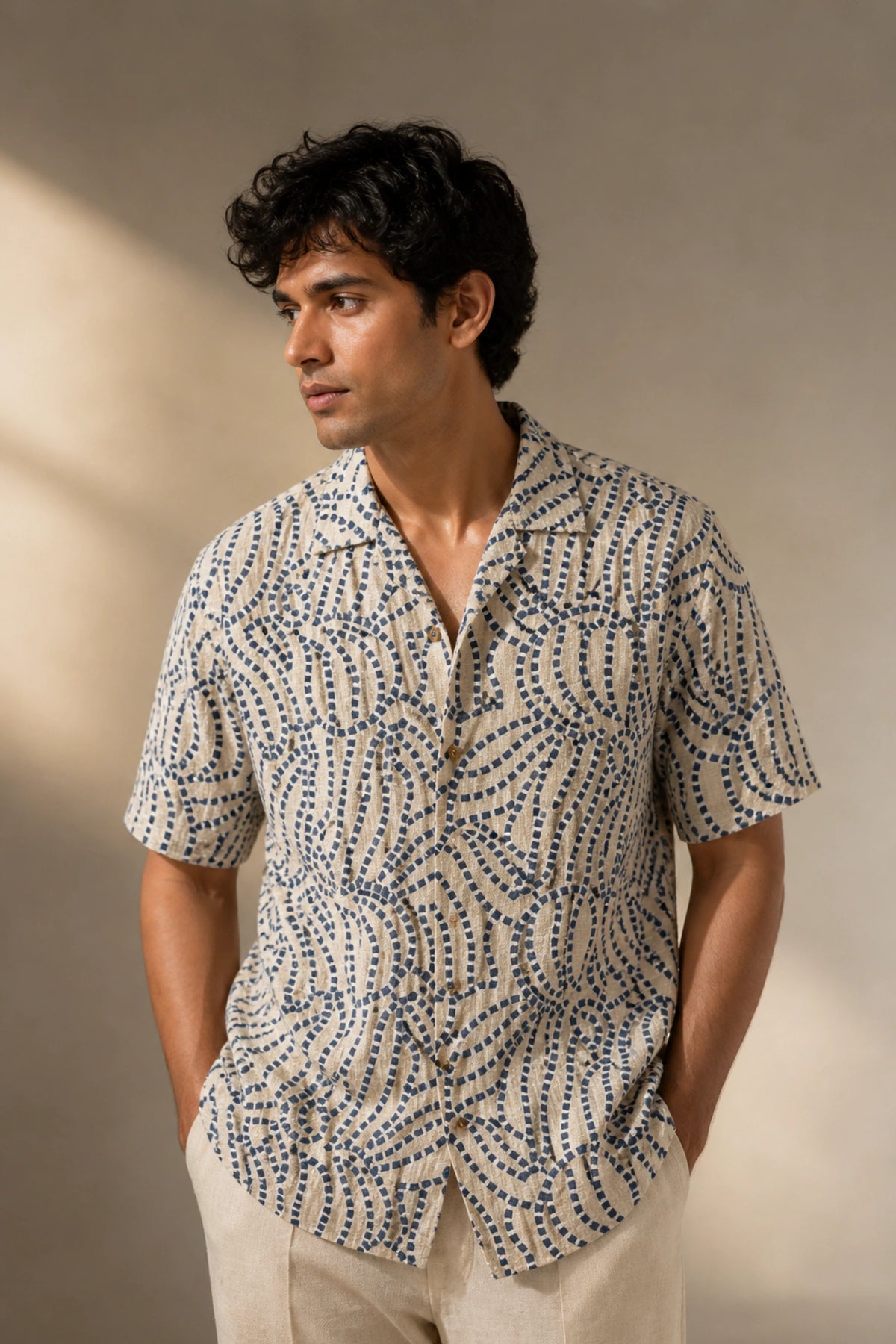 Ocean Drift Linen Cotton Shirt for Men | Premium Casual Shirt | Kapda Kulture