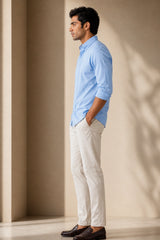 Sky Breeze Linen Cotton Shirt for Men | Premium Casual Shirt | Kapda Kulture