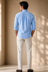 Sky Breeze Linen Cotton Shirt for Men | Premium Casual Shirt | Kapda Kulture